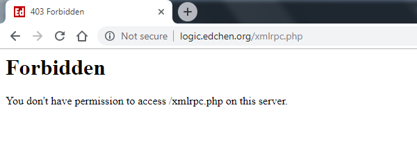 XMLRPC 403 Forbidden