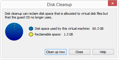 VMWare - Disk Cleanup Confirmation