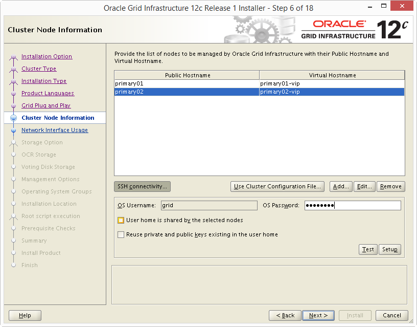 Install Oracle 12c Grid Infrastructure 06-02