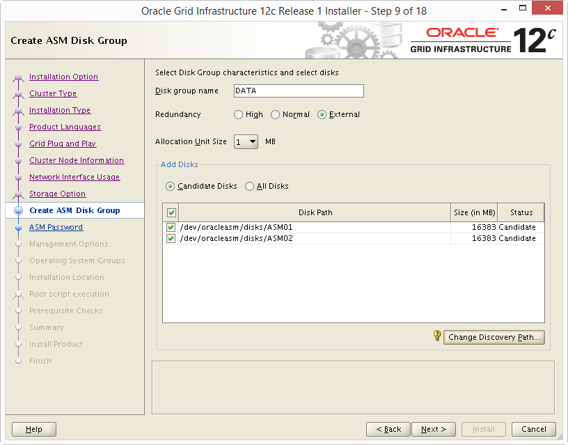 Install Oracle 12c Grid Infrastructure 09-02