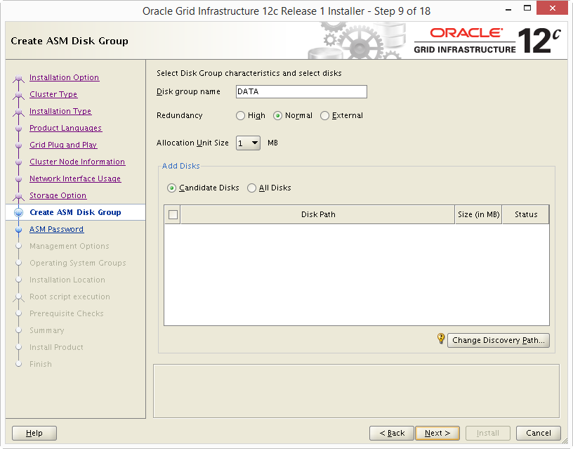 Install Oracle 12c Grid Infrastructure 09