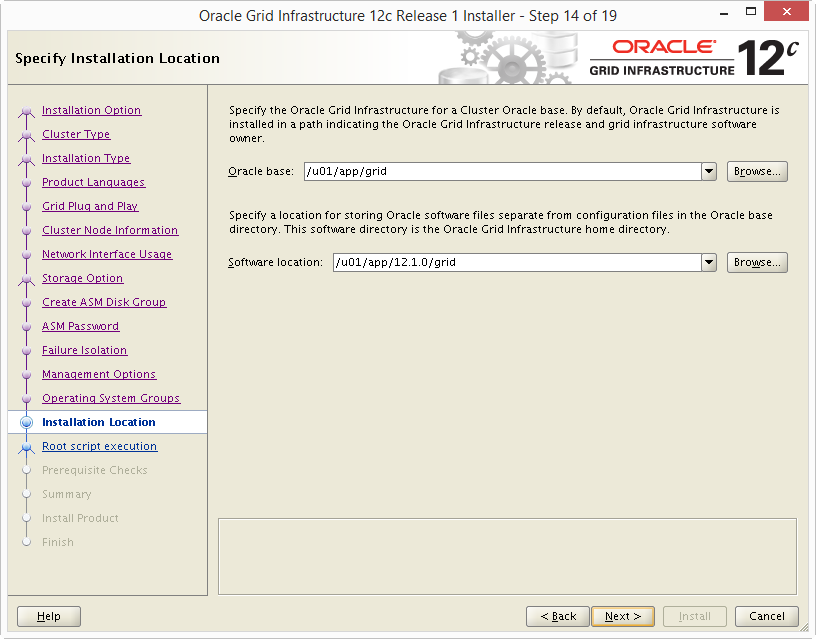 Install Oracle 12c Grid Infrastructure 14