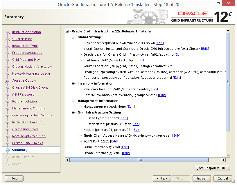 Install Oracle 12c Grid Infrastructure 19