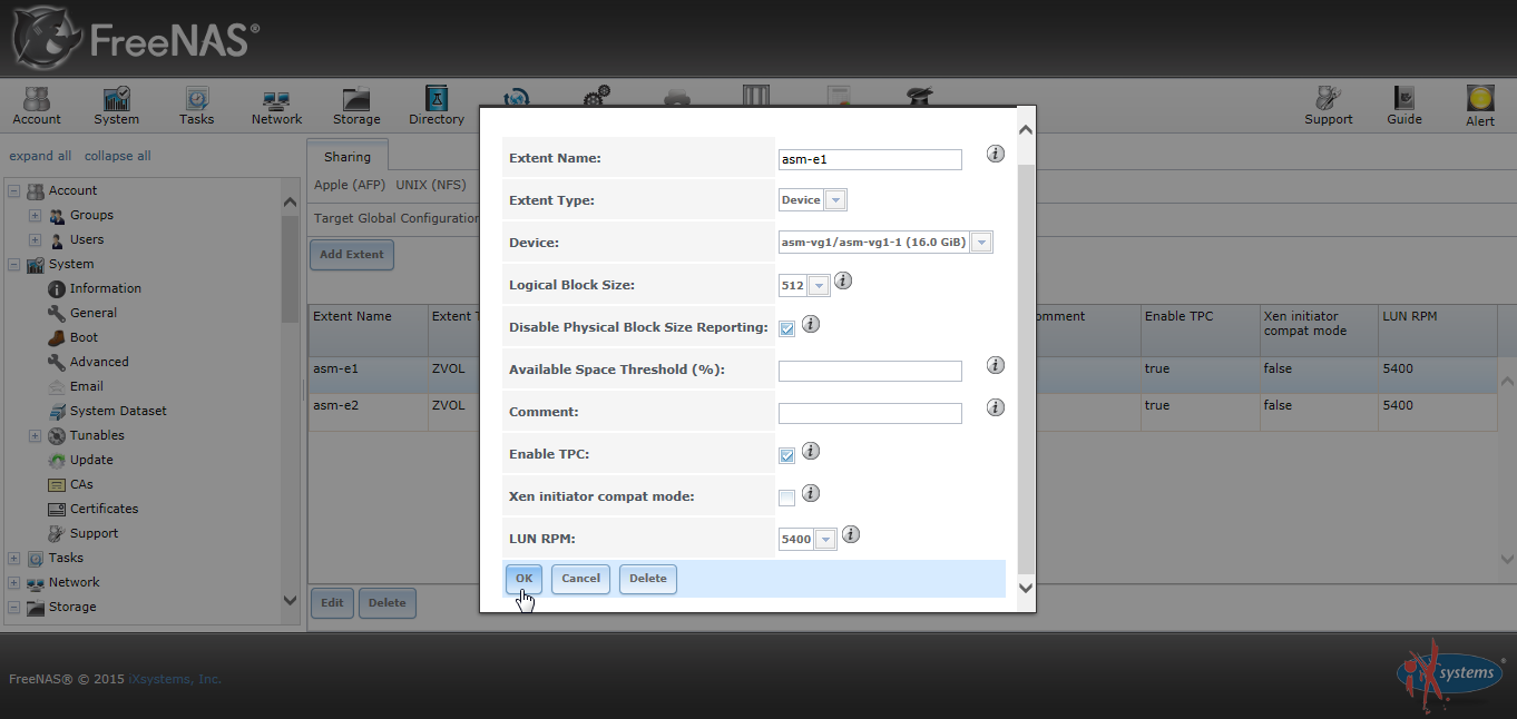 Freenas Disable Physical Block Size Reporting 02