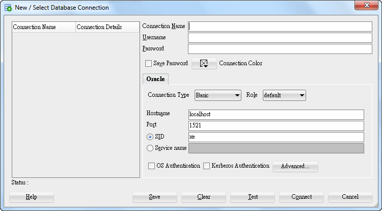 SQL Developer - Default Connection Option - Only Oracle Database
