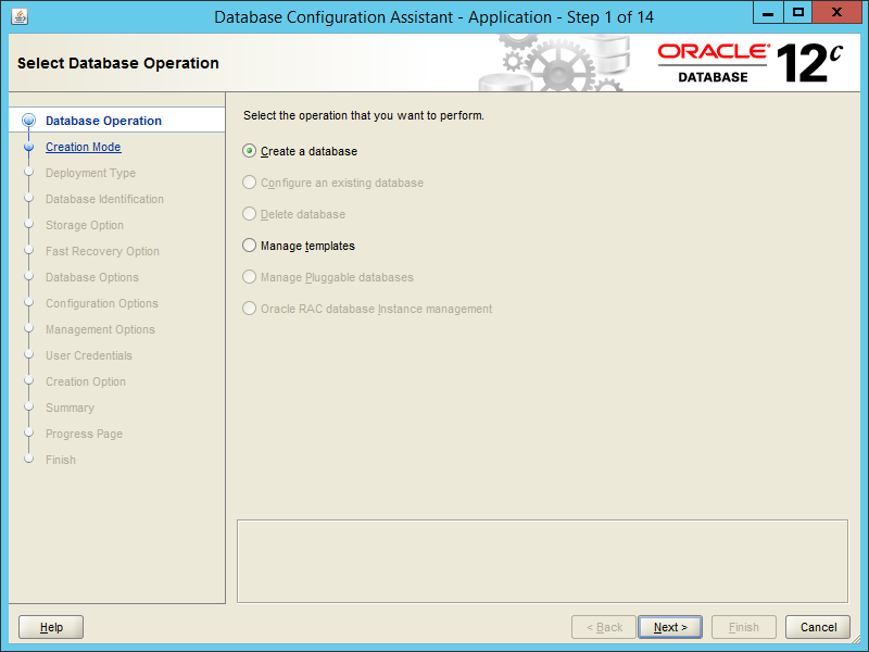 Oracle DBCA 12.2 - Step 01