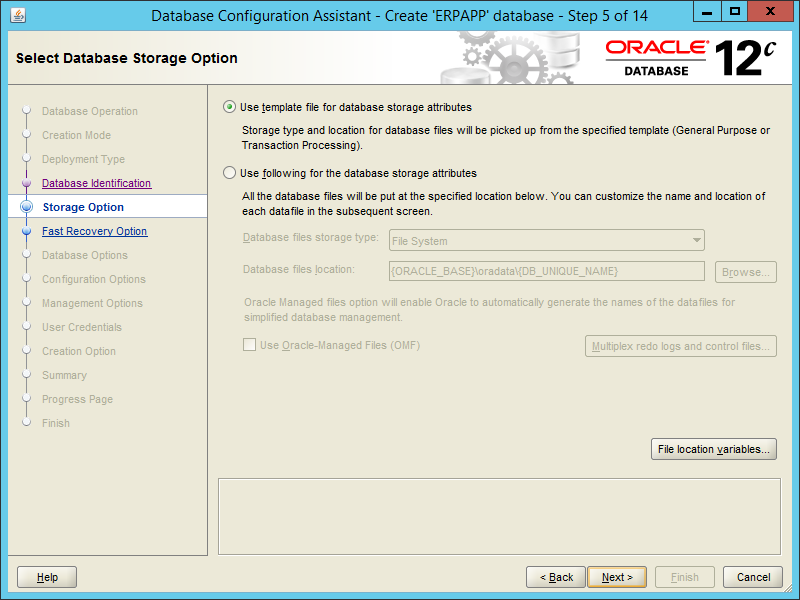 Oracle DBCA 12.2 - Step 05