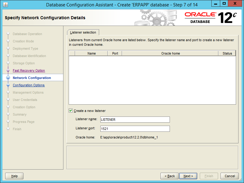 Oracle DBCA 12.2 - Step 07