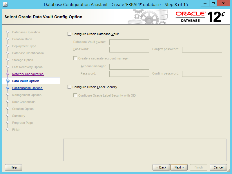 Oracle DBCA 12.2 - Step 08