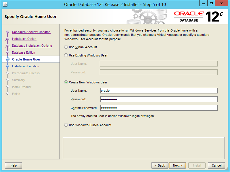 Oracle 12.2 OUI - Step 05