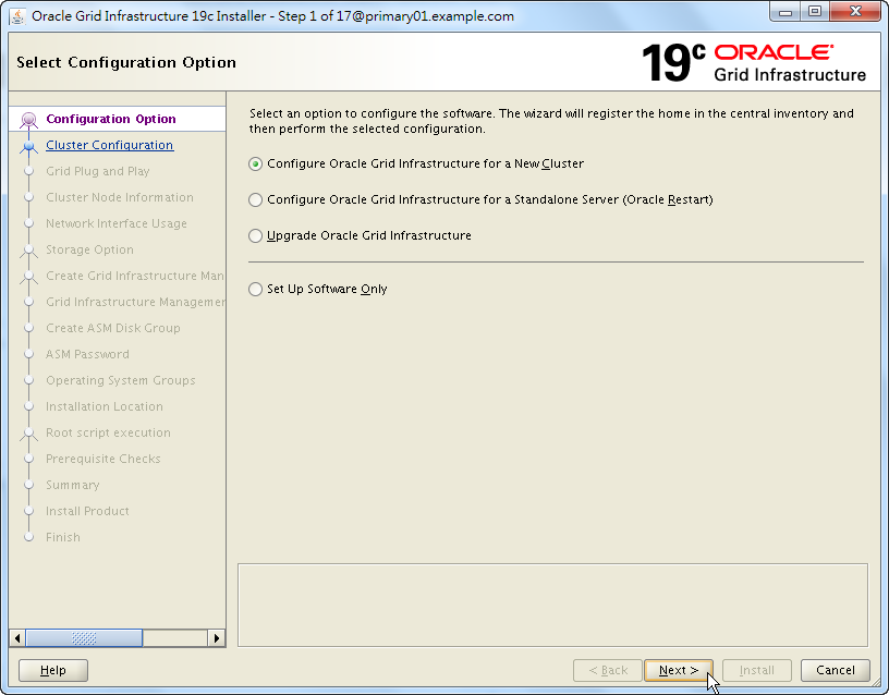 Oracle 19c Grid Infrastructure Installation - 01
