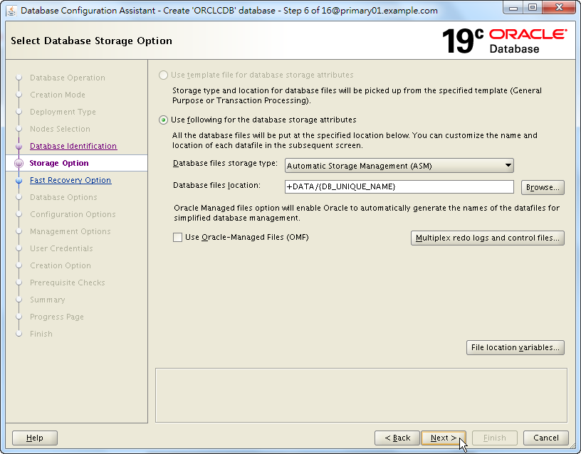 Oracle 19c Database Creation by DBCA - 06 - 01