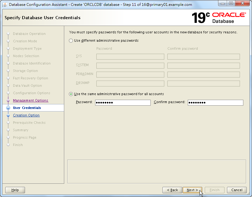 Oracle 19c Database Creation by DBCA - 11