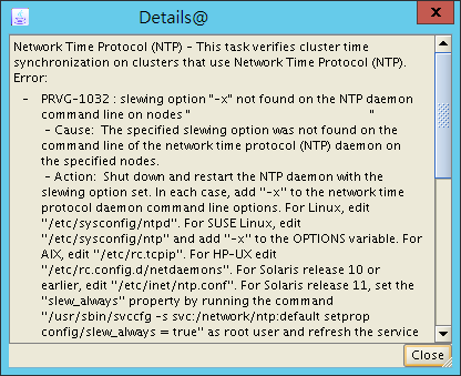 PRVG-1032 slewing option "-x" not found on the NTP daemon