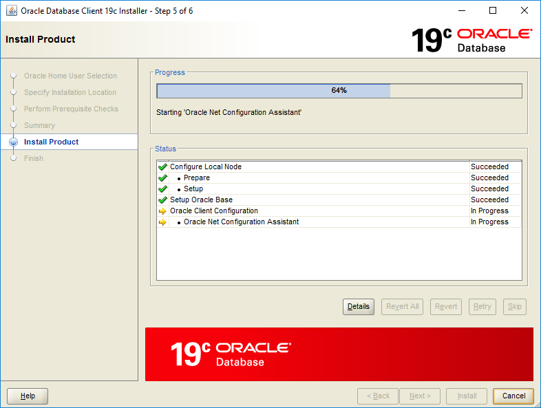 Oracle Client Home 19c Installation - 05 - Install the Product