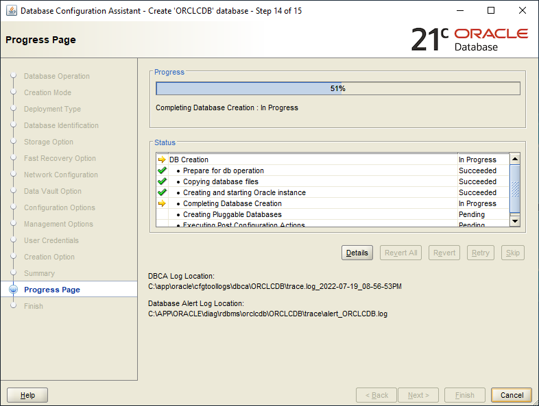 Oracle Database 21.3 Creation - 14