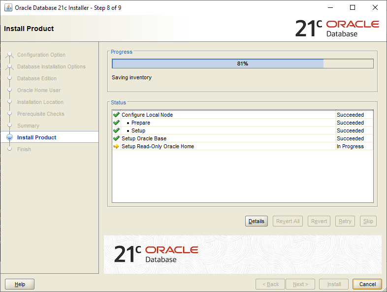 Oracle Software 21.3 Installation on Windows - 08