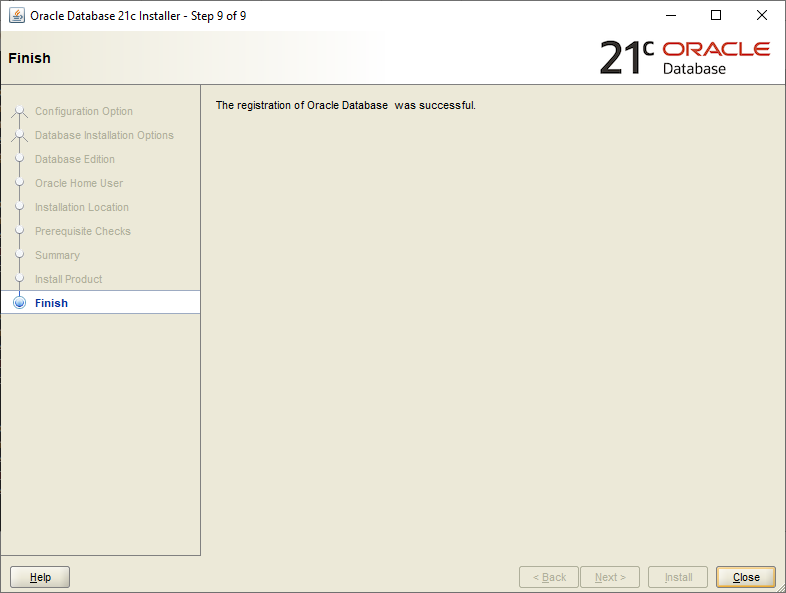 Oracle Software 21.3 Installation on Windows - 09