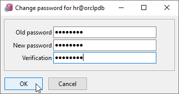 PL/SQL Developer - Password Dialog - Enter Current and New Password
