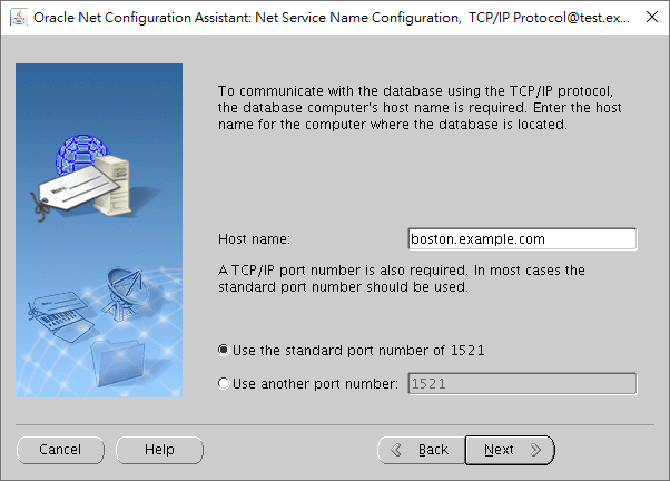 NETCA - Local Net Service Name - Input Hostname