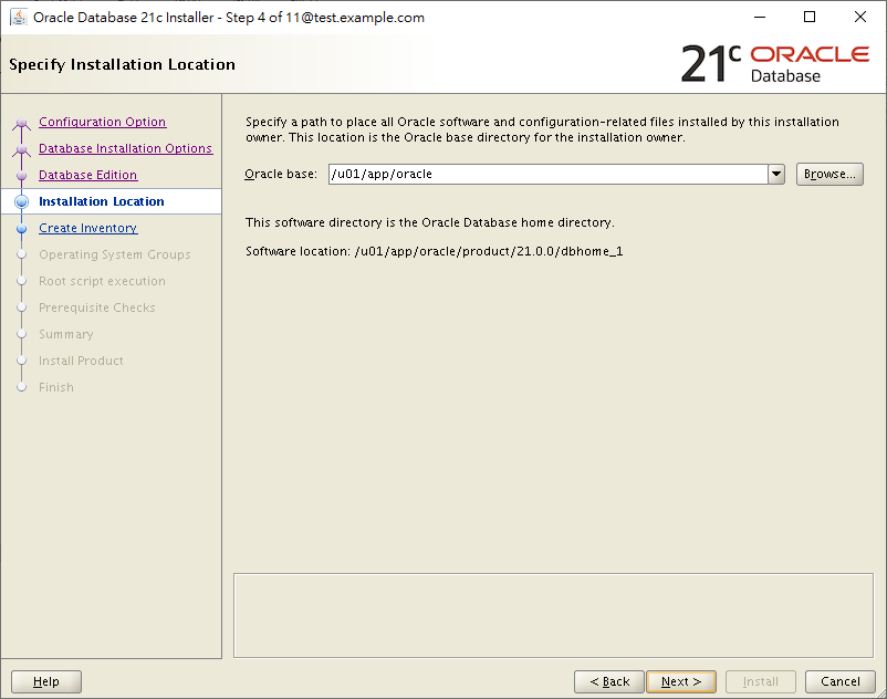 Install Oracle Software Only 21c